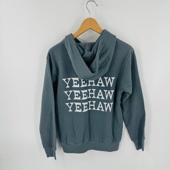 Desert Bloom Yeehaw Graphic Hoodie 100% Recycled Cotton Sweatshirt Size XS - Picture 2 of 8